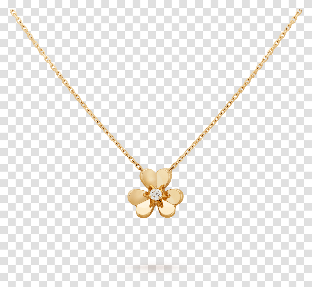Frivole Pendant Mini Model Van Cleef Flower Necklace, Jewelry, Accessories, Accessory, Diamond Transparent Png