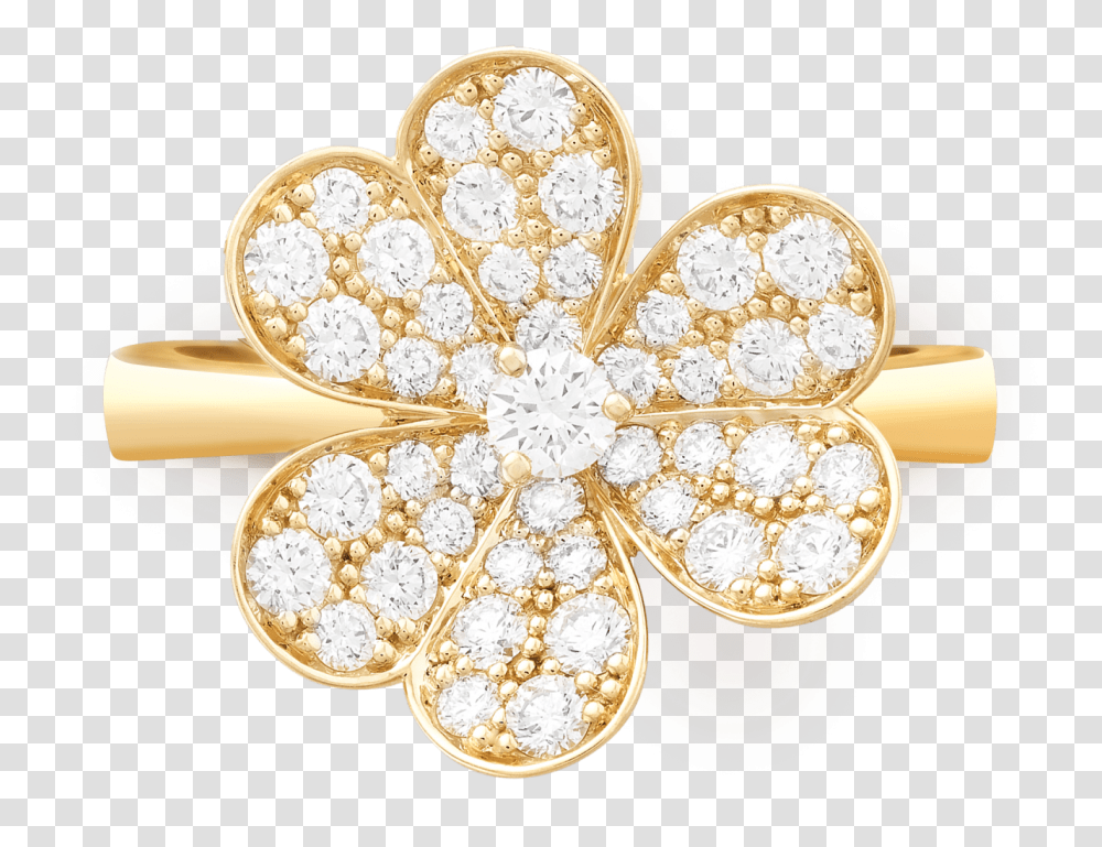 Frivole Ring 1 Flower Small Model Body Jewelry, Accessories, Accessory, Brooch, Diamond Transparent Png