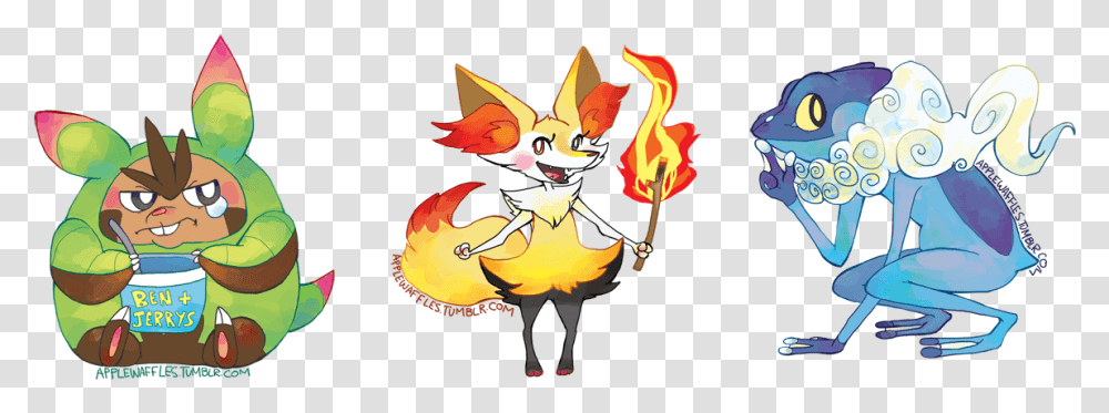 Froakie Chespin X Braixen, Light, Fire, Flame, Performer Transparent Png