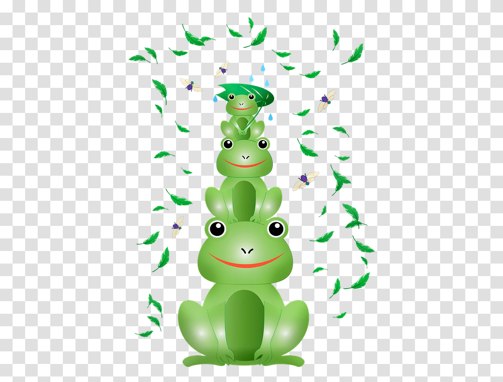 Frog Animal Tower Frogs Leaves Free Image On Pixabay Bufo, Tree, Plant, Snowman, Winter Transparent Png
