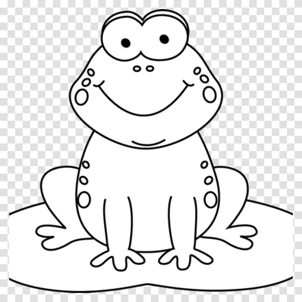 Frog Clipart Black And White Frog Cartoon Images Black And White, Snowman, Animal, Mammal, Figurine Transparent Png