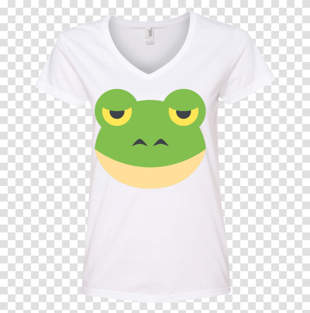 Frog Face Emoji Ladies Toad, Apparel, T-Shirt Transparent Png