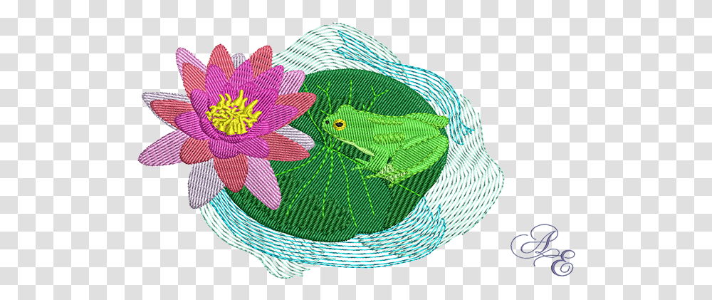 Frog Machine Embroidery Art Of Embroidery Sacred Lotus, Rug, Pattern Transparent Png