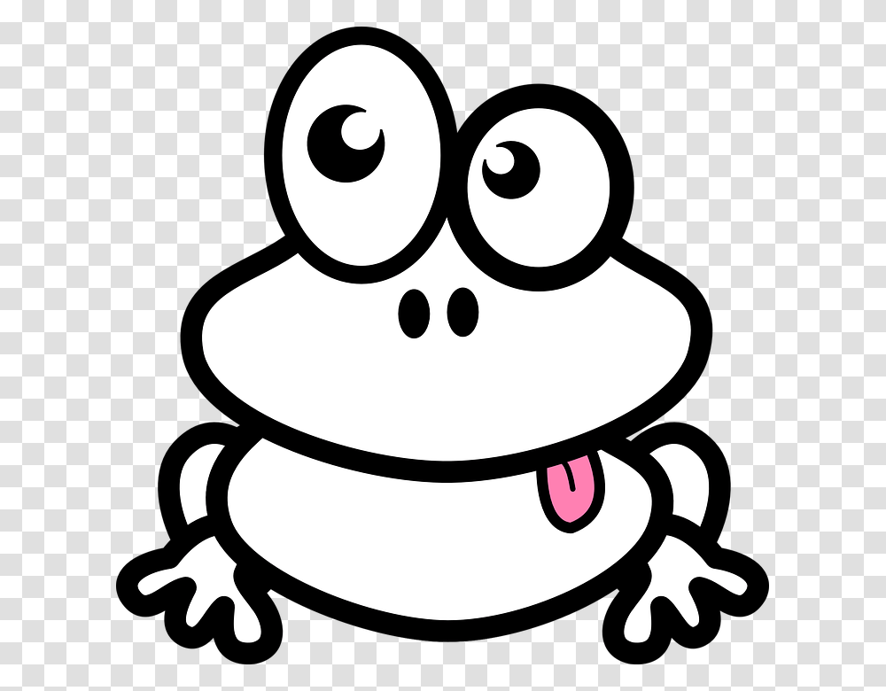 Frog Toad Frog Eyes Amphibian Hop Leap Animal Funny Frog Clipart Black And White, Stencil, Snowman, Winter, Outdoors Transparent Png