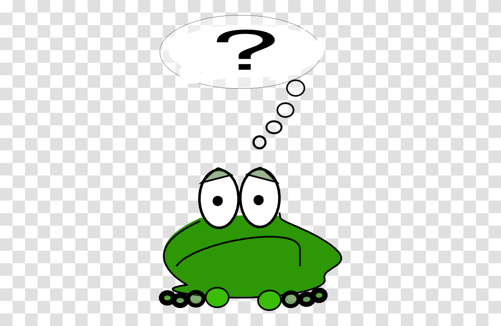 Frog With A Question Clip Art, Green, Outdoors, Nature Transparent Png