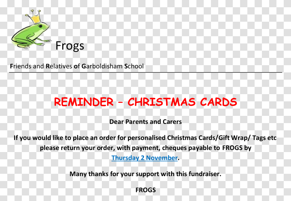 Frogs Christmas Cards Reminder Frog Prince Clip Art, Business Card, Outdoors, Number Transparent Png