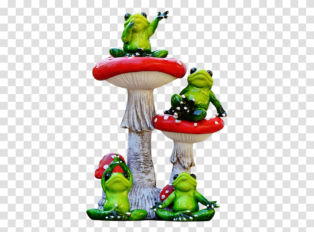 Frogs Funny Mushrooms Sit Group Cute Isolated Toad, Plant, Toy, Agaric, Fungus Transparent Png