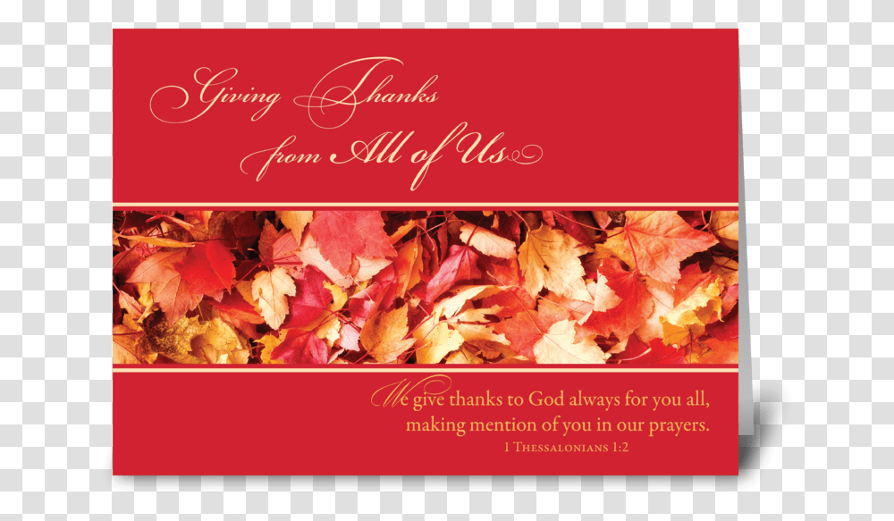 From All Of Us Thanksgiving Leaves Greeting Card, Envelope, Mail, Leaf, Plant Transparent Png