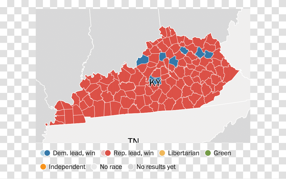 From Staff And Wire Reports Powered By Heliograf Kentucky Election 2019 Map, Plot, Diagram, Atlas, Poster Transparent Png
