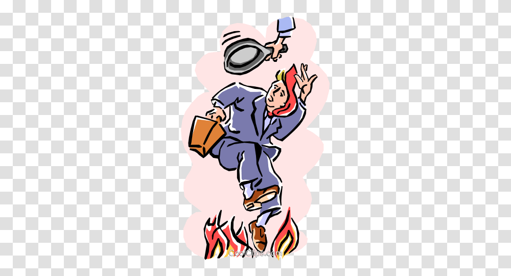 From The Frying Pan Into The Fire Royalty Free Vector Clip Art, Poster, Advertisement, Astronaut, Performer Transparent Png