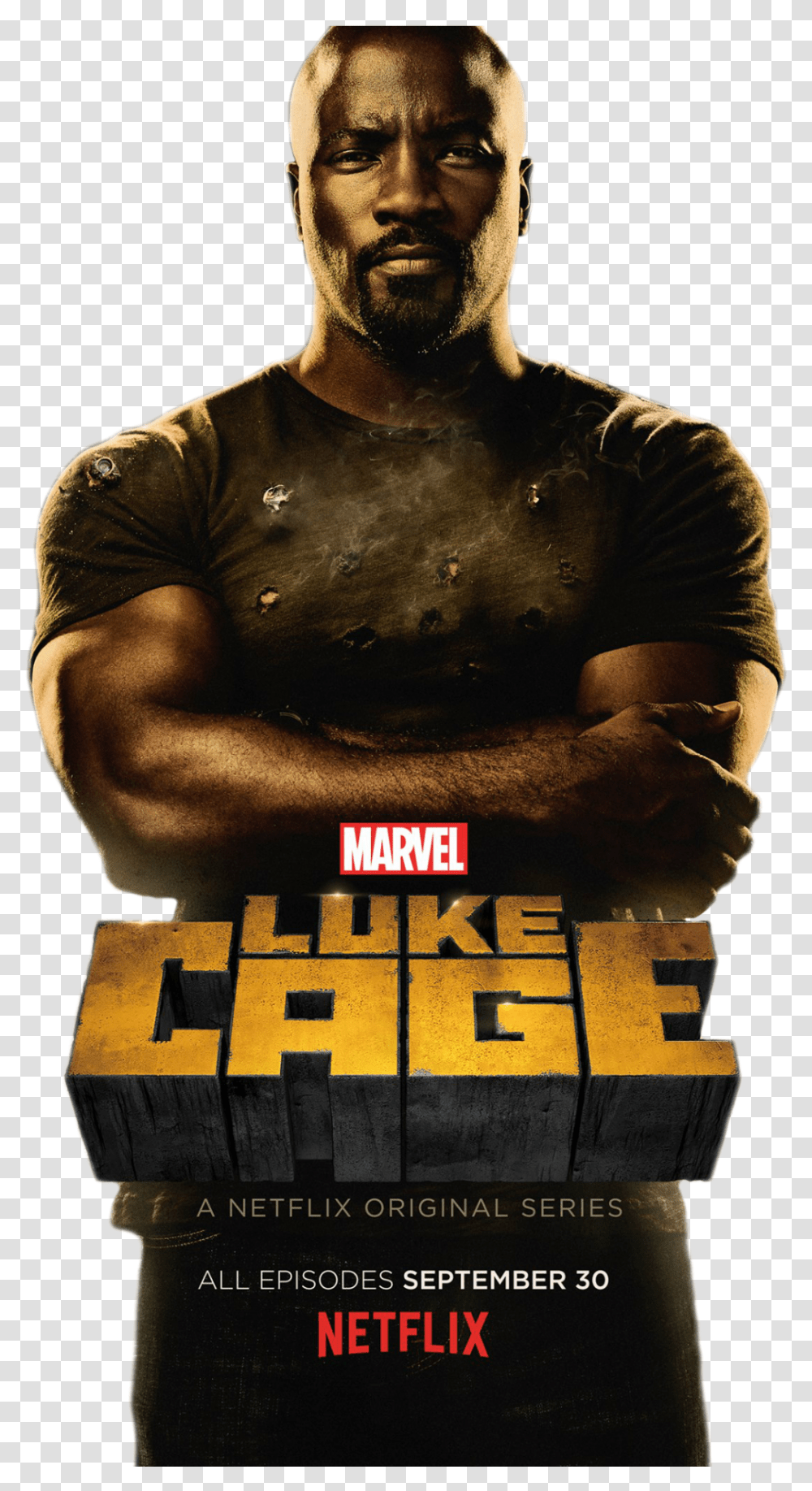From Todays New Poster For Marvels Luke Cage Marvel Super Hero Luke Cage, Person, Human, Advertisement, Flyer Transparent Png