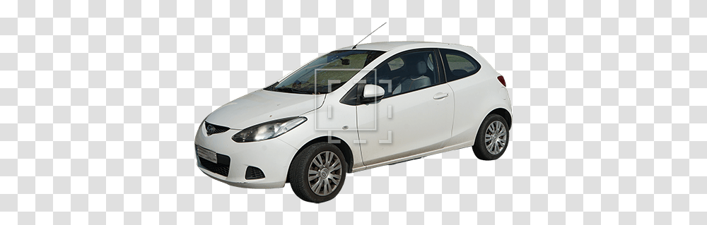 Front Angle View Of A White Mazda Hot Hatch, Van, Vehicle, Transportation, Car Transparent Png
