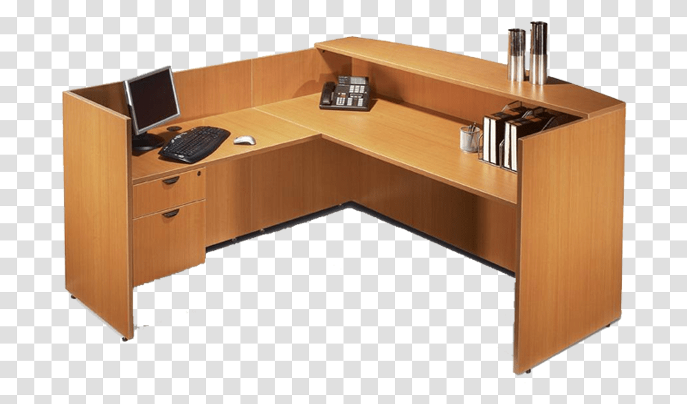 Front Desk L Shape Office Tables, Furniture, Reception, Computer Keyboard, Computer Hardware Transparent Png