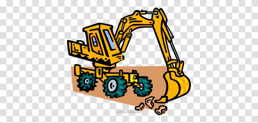 Front End Loader Heavy Equipment Royalty Free Vector Clip Art, Bulldozer, Tractor, Vehicle, Transportation Transparent Png