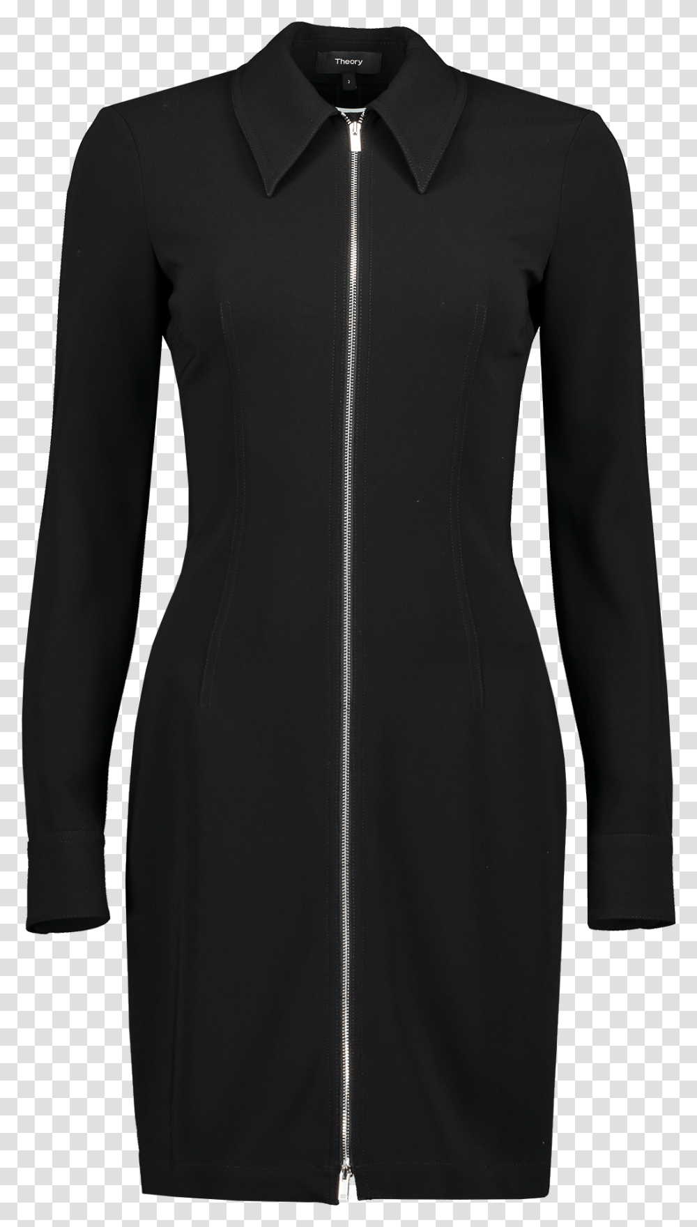 Front Image Of Theory Women's Zip Shirt Dress Hugo Boss Alpaca Coat, Sleeve, Long Sleeve, Overcoat Transparent Png