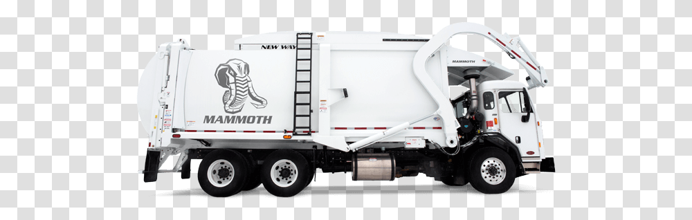 Front Loader Garbage Truck With Curotto Can, Vehicle, Transportation, Trailer Truck, Moving Van Transparent Png