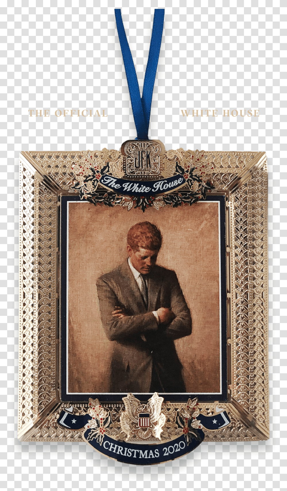 Front Of 2020 Christmas Ornament Honoring John F Picture Frame, Person, Painting, Portrait Transparent Png