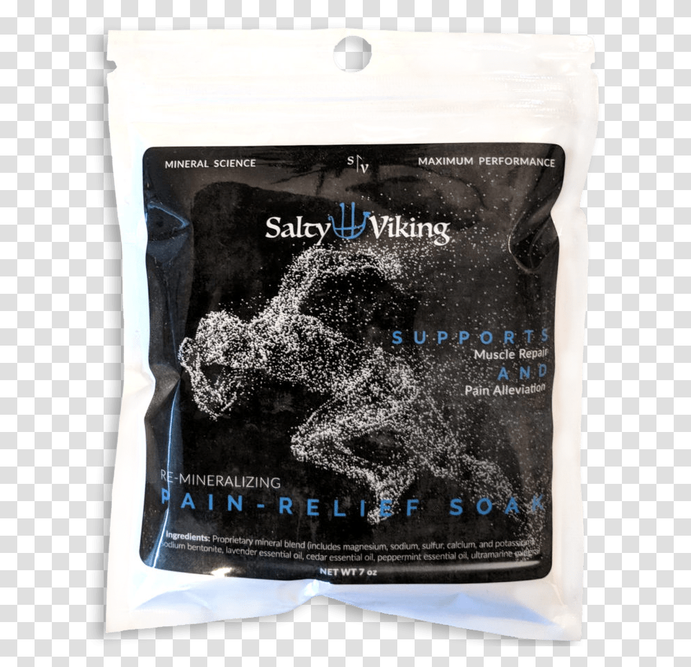 Front Of Package For Salty Viking Recovery Bath Soak Bath Salts, Book, Poster, Advertisement, Plant Transparent Png