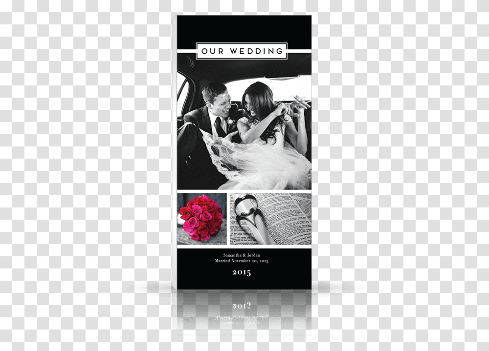 Front Photo Book Cover Designed For Engagements And Garden Roses, Collage, Poster, Advertisement, Tie Transparent Png