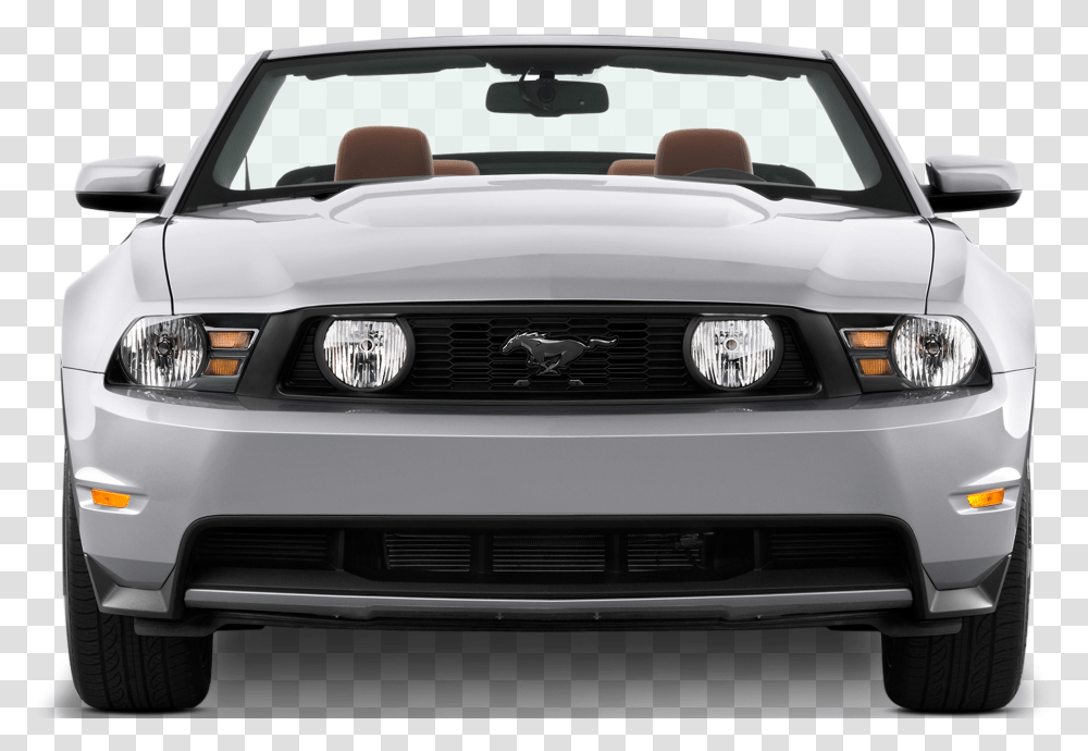 Front View Muscle Car Grill 2010 Mustang Front View, Vehicle, Transportation, Automobile, Convertible Transparent Png