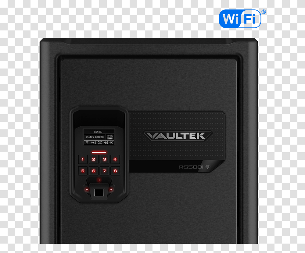 Front View Of The Vaultek Rifle Safe Showing The Biometric Wi Fi, Mobile Phone, Electronics, Cell Phone Transparent Png