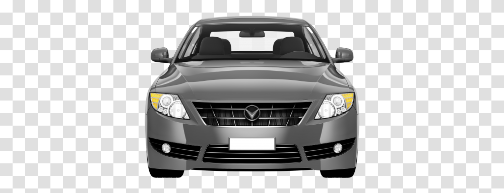 Front View Sedan Car, Vehicle, Transportation, Windshield, Bumper Transparent Png