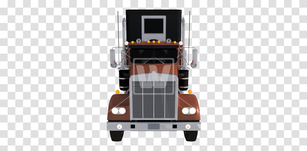 Front View Semi Truck Welcomia Imagery Stock, Trailer Truck, Vehicle, Transportation, Fire Truck Transparent Png