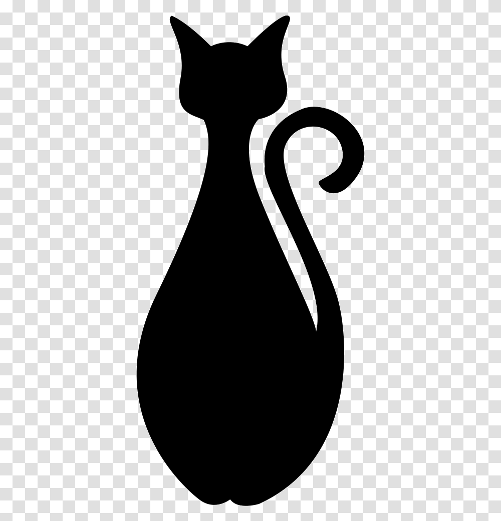 Frontal Black Cat Silhouette Icon Free Download, Bottle, Beverage, Alcohol Transparent Png
