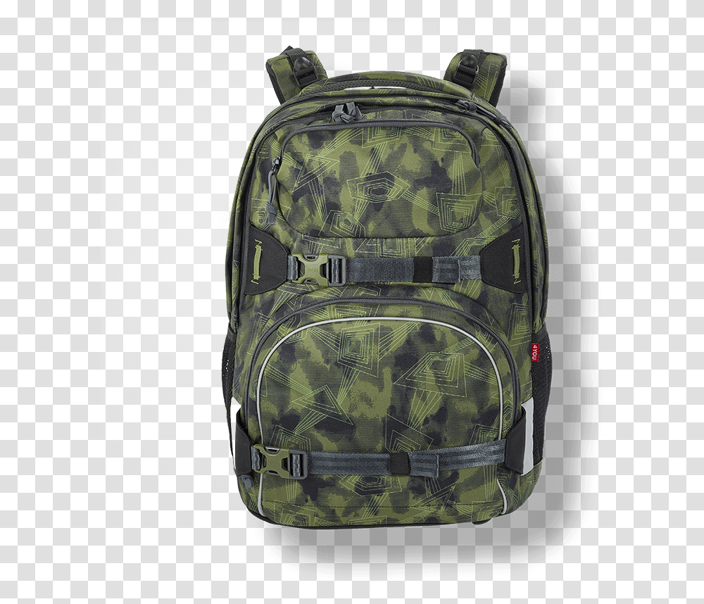 Frontansicht 4you Schulrucksack Pekka Camouflage Laptop Bag, Backpack, Helmet, Apparel Transparent Png