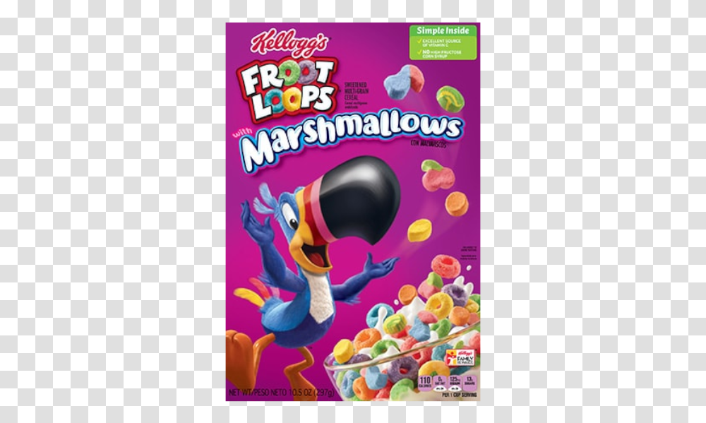 Froot Loops Marshmallows 10oz Froot Loops Marshmallow Cereal, Sweets, Food, Flyer, Paper Transparent Png