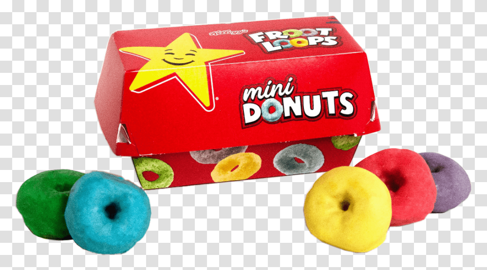 Frootloops Mini Dount Ftestickers Freetoedit Hardee's Fruit Loop Donuts, Plant, Sweets, Food, Confectionery Transparent Png