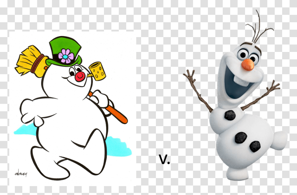 Frost V Olaf Pic Frosty The Snowman Cartoon Character, Winter, Outdoors, Nature Transparent Png