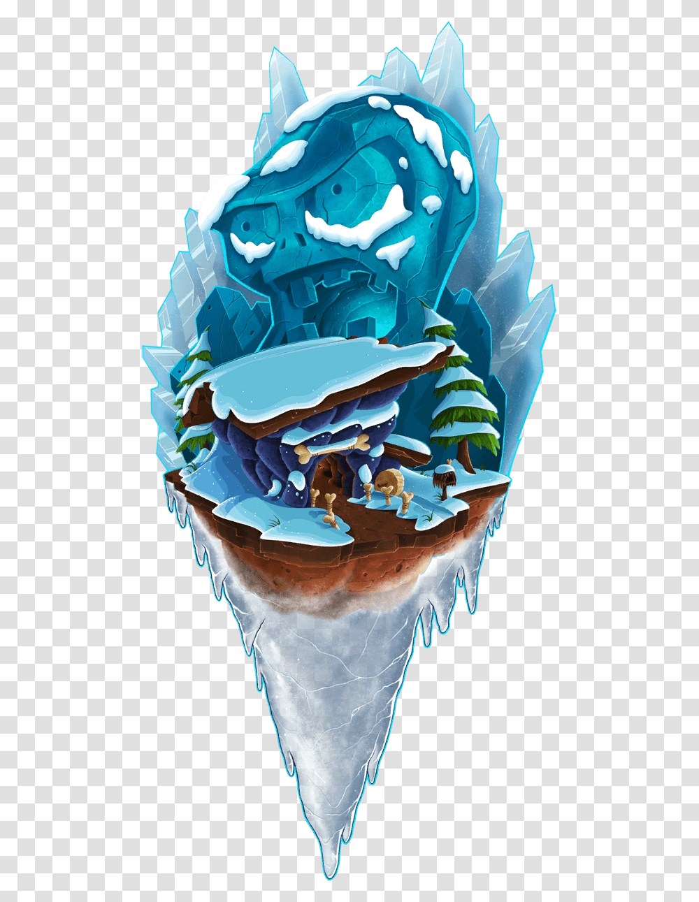 Frostbite Caves World Map Icon Plants Vs Zombies 2 Frostbite Caves World, Birthday Cake, Food, Outer Space, Astronomy Transparent Png