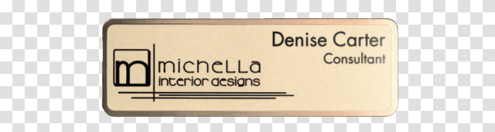 Frosted Gold Rectangular Name Tag 1 X 3 Horizontal, Text, Label, Box, Paper Transparent Png
