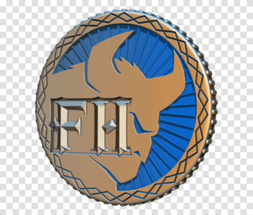 Frosthaven Challenge Coin Badge, Logo, Symbol, Trademark, Hand Transparent Png