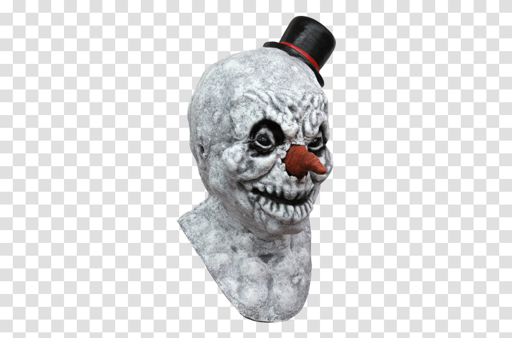 Frosty Jack Scary Snowman Mask Halloween Snowman Mask, Statue, Sculpture, Art, Head Transparent Png