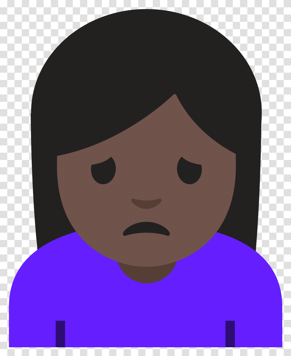 Frown Emoji Illustration, Face, Head, Silhouette, Portrait Transparent Png