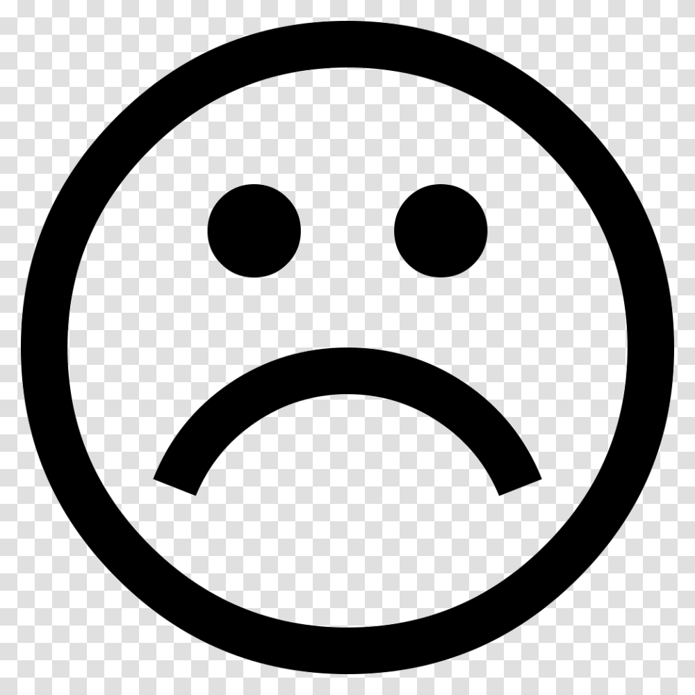 Frown Icon Free Download, Stencil, Logo, Trademark Transparent Png