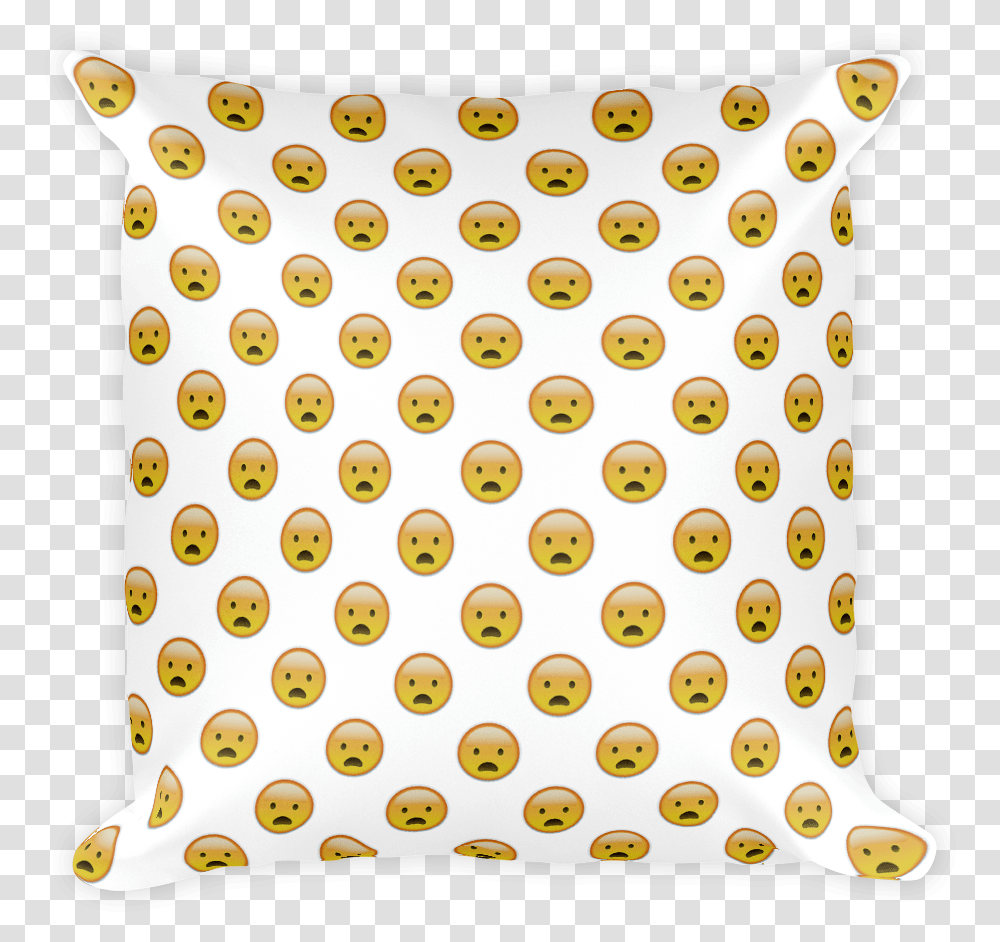 Frowning Face With Open Mouth Just Emoji Coffee Beans Border, Pillow, Cushion, Rug, Bird Transparent Png