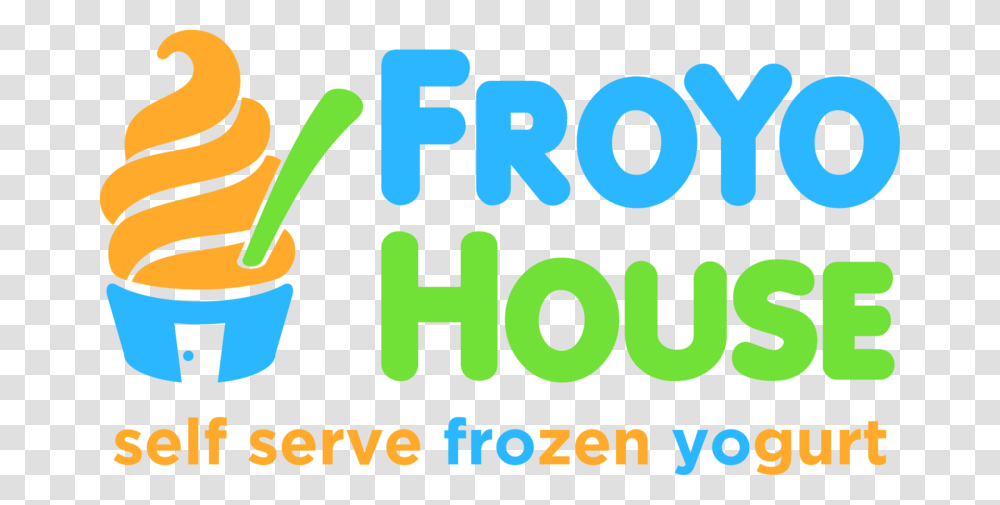 Froyo House Shop Logo Frozen Yogurt Ice Cream Yogurt Froyo House Logo, Word, Alphabet, Number Transparent Png