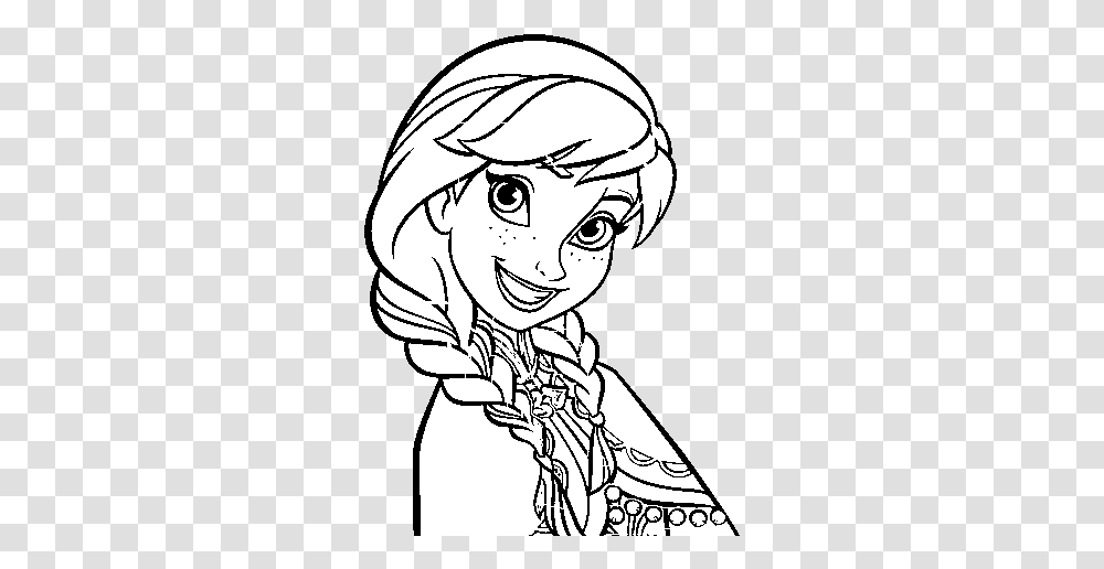 Frozen 100 Animation Movies - Printable Coloring Pages Elsa And Anna, Person, Face, Drawing, Art Transparent Png
