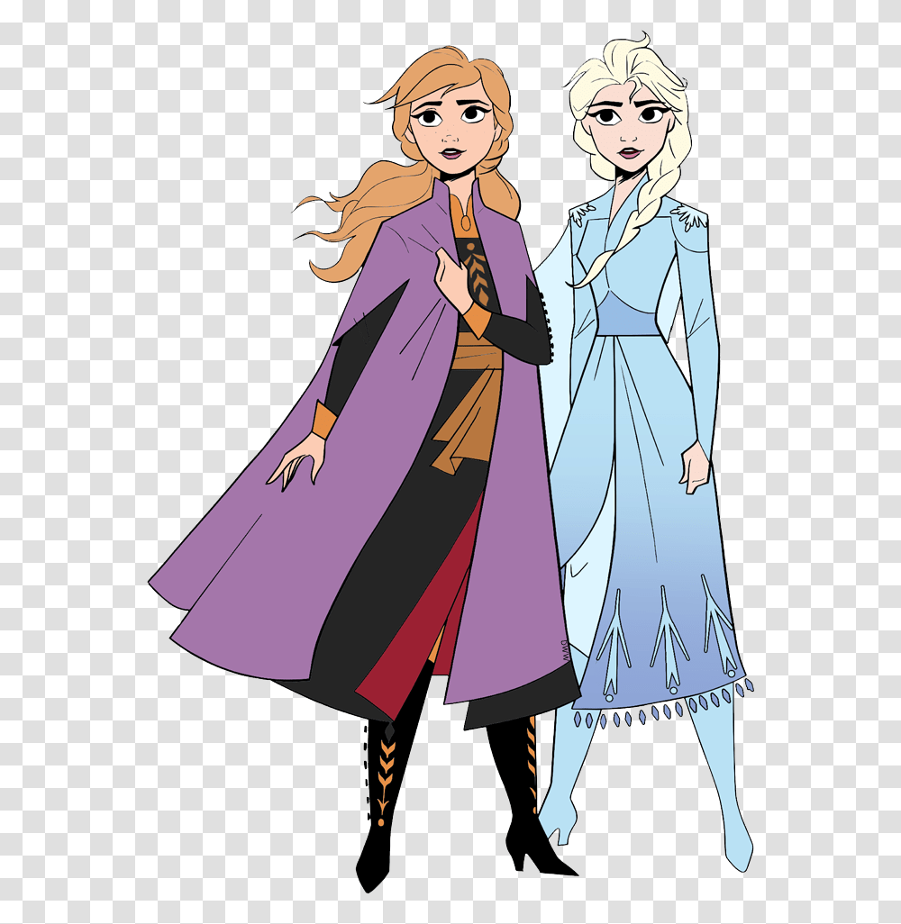 Frozen 2 Coloring Pages Elsa And Anna, Apparel, Coat, Person Transparent Png