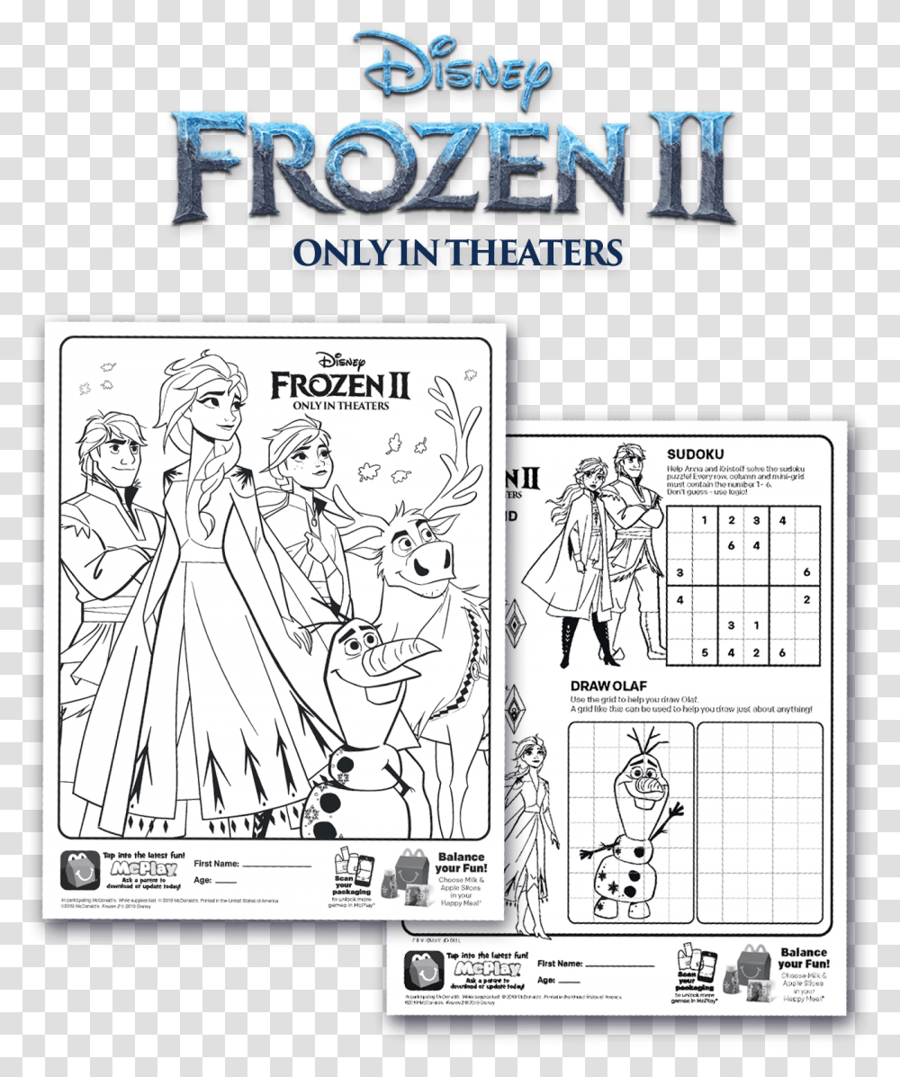 Frozen 2 Exciting Coloring And Activity Sheets Illustration, Comics, Book, Manga, Person Transparent Png