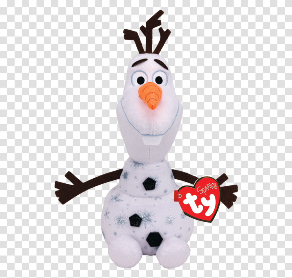 Frozen 2 Olaf Snowman Medium Sparkle Beanie Babies Ty Olaf, Nature, Outdoors, Winter Transparent Png