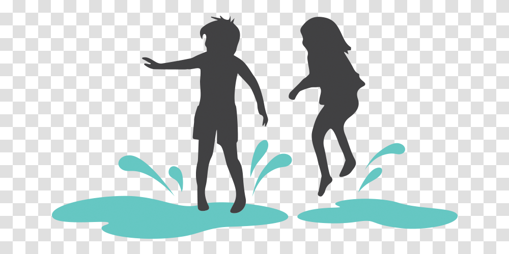 Frozen Clipart Puddle Illustration Download Full Puddles Clipart, Silhouette, Person, People, Water Transparent Png