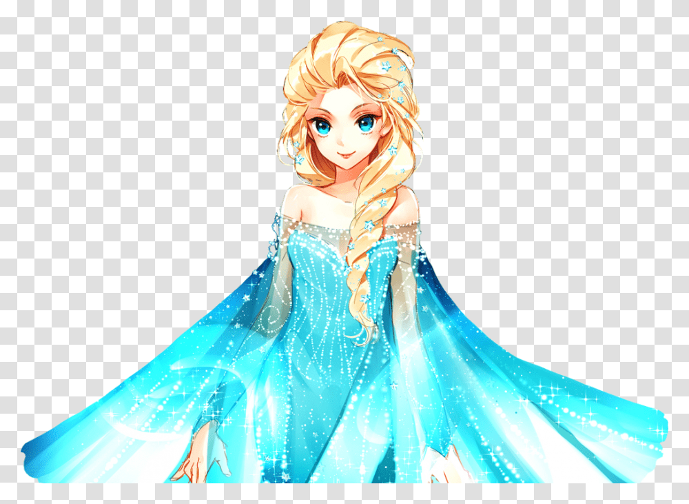 Frozen Elsa Anime Version, Person, Toy, Crystal Transparent Png