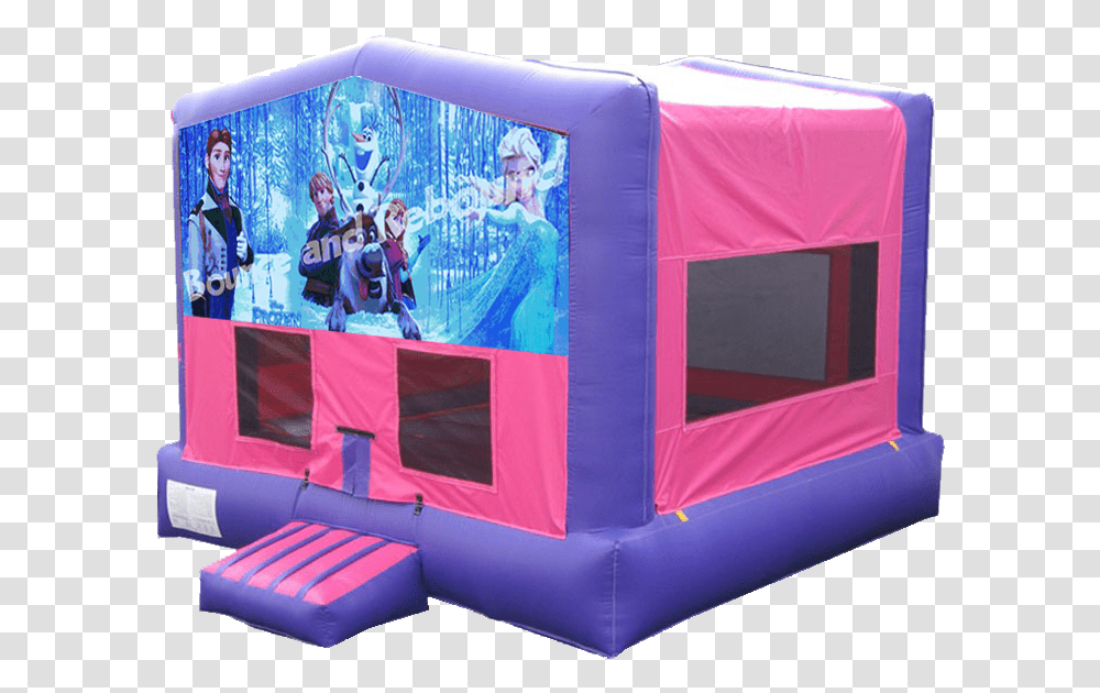 Frozen Move Bounce House Inflatable Castle, Person, Human, Tent Transparent Png