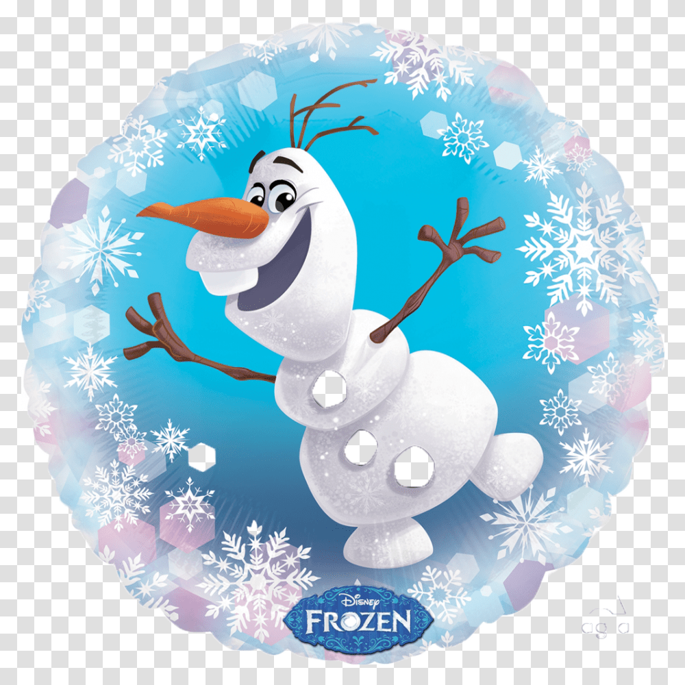 Frozen Olaf Balloon Frozen Olaf Labels Birthday, Sphere, Snowman, Winter, Outdoors Transparent Png