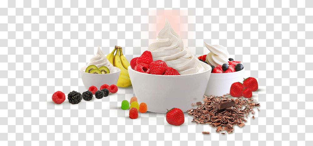 Frozen Yogurt Frozen Yogurt, Cream, Dessert, Food, Creme Transparent Png