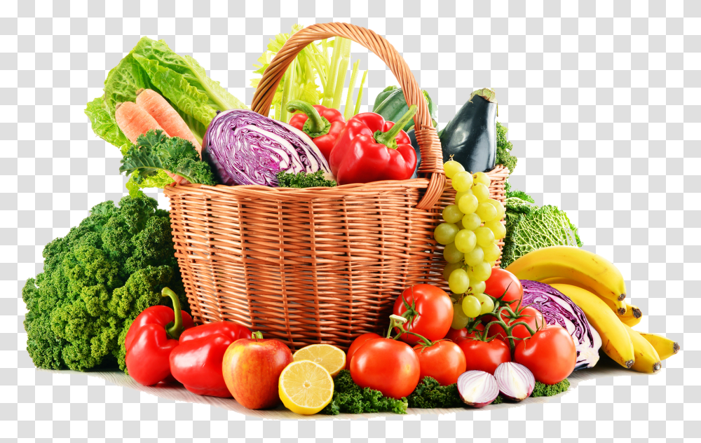 Fruit And Vegetables Clipart Vegetables Amp Fruits, Plant, Basket, Food, Produce Transparent Png